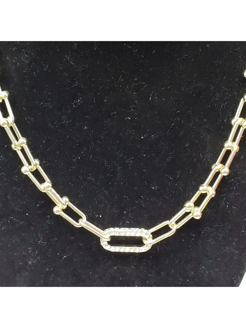 Gold Plated Horse Shoe Necklace Chain